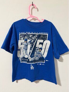 MLB Los Angeles Dodgers Shohei Ohtani 50/50 distressed shirt - Kids size Small
